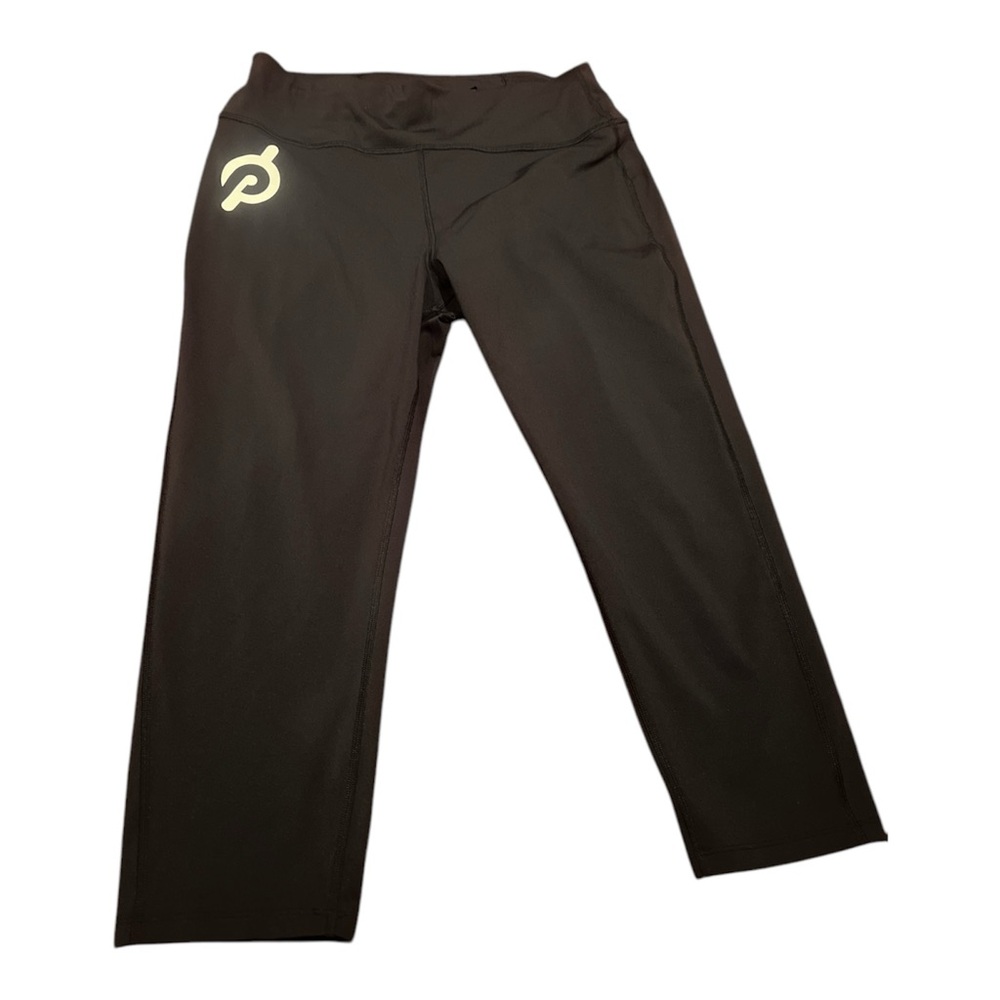 Peloton Essential Capri Women's Black Knee Length Leggings EUC with back Pocket